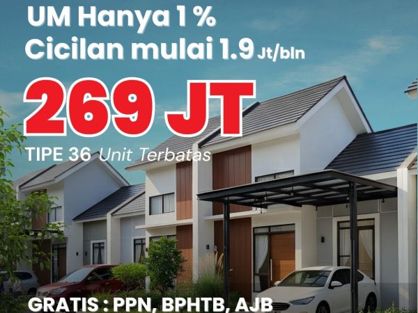 Rumah murah tipe 36 termurah se DIY Jogja harga 269 juta